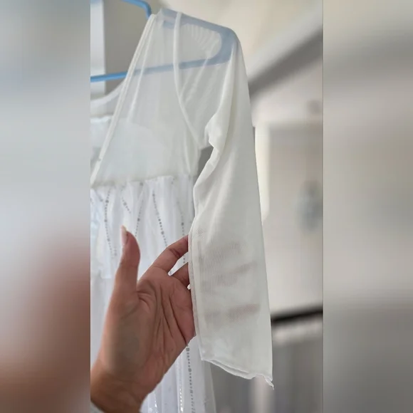 Sparkling Winter Princess Tutu Dress with Snowflake Pattern - 9-10 Years - Picture 10 of 10